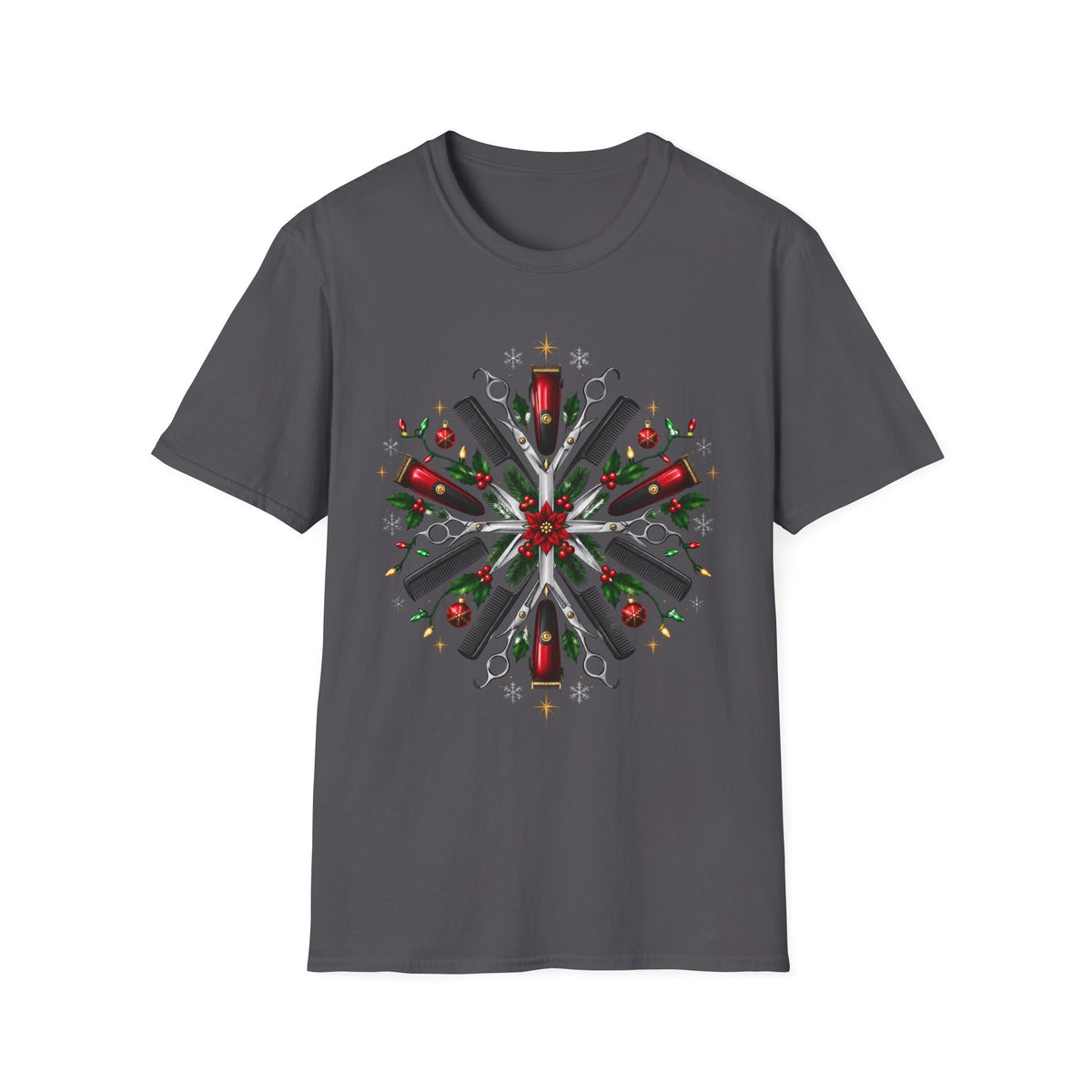 Hairstylist Christmas Hair Tools Snowflake T-Shirt