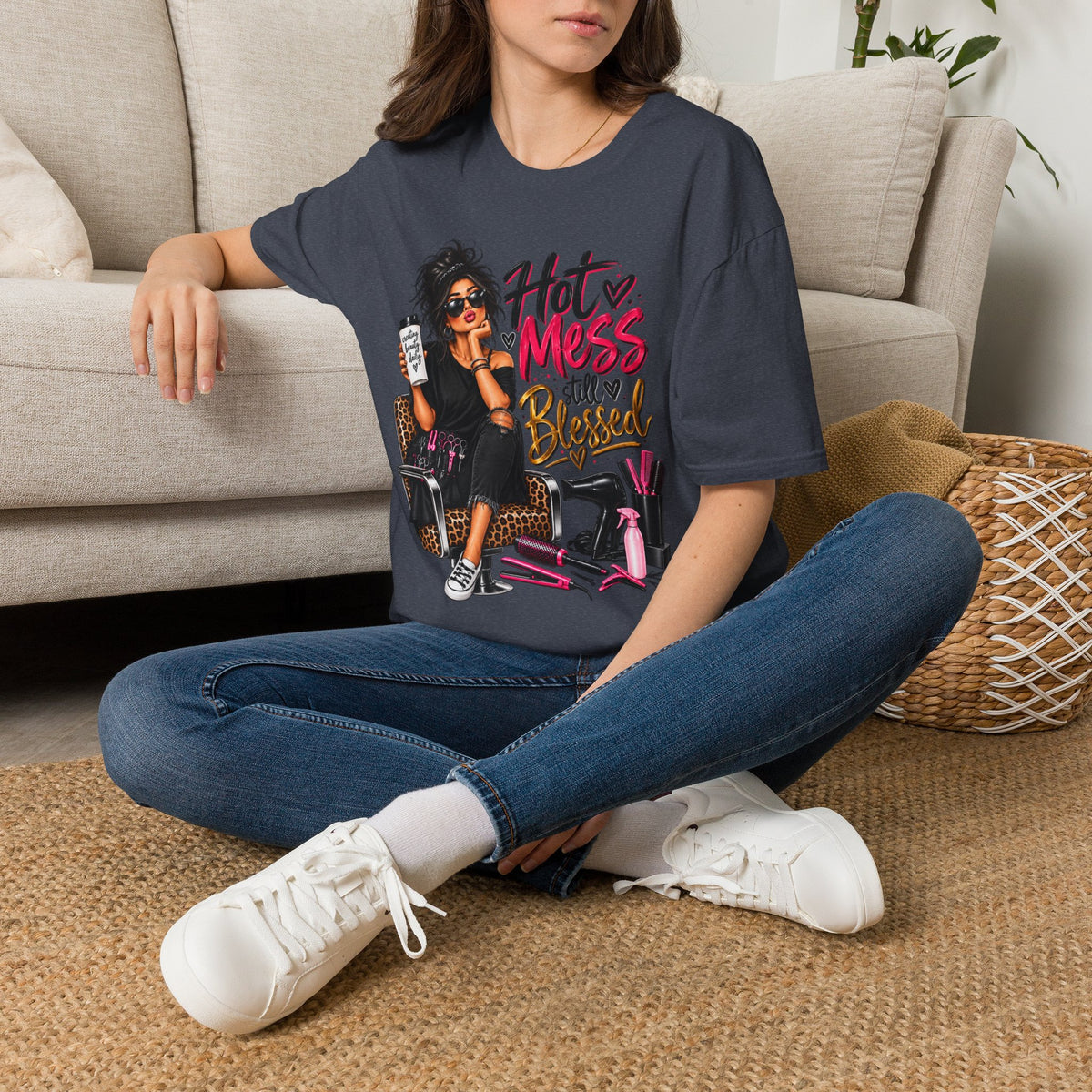 T-Shirt — Hot Mess, Still Blessed Graphic Tee