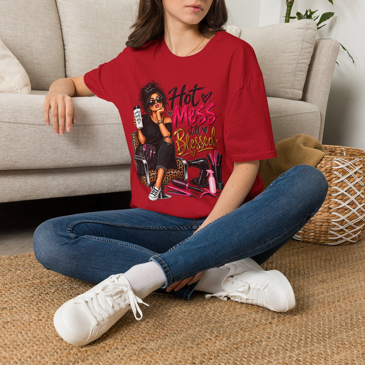 T-Shirt — Hot Mess, Still Blessed Graphic Tee