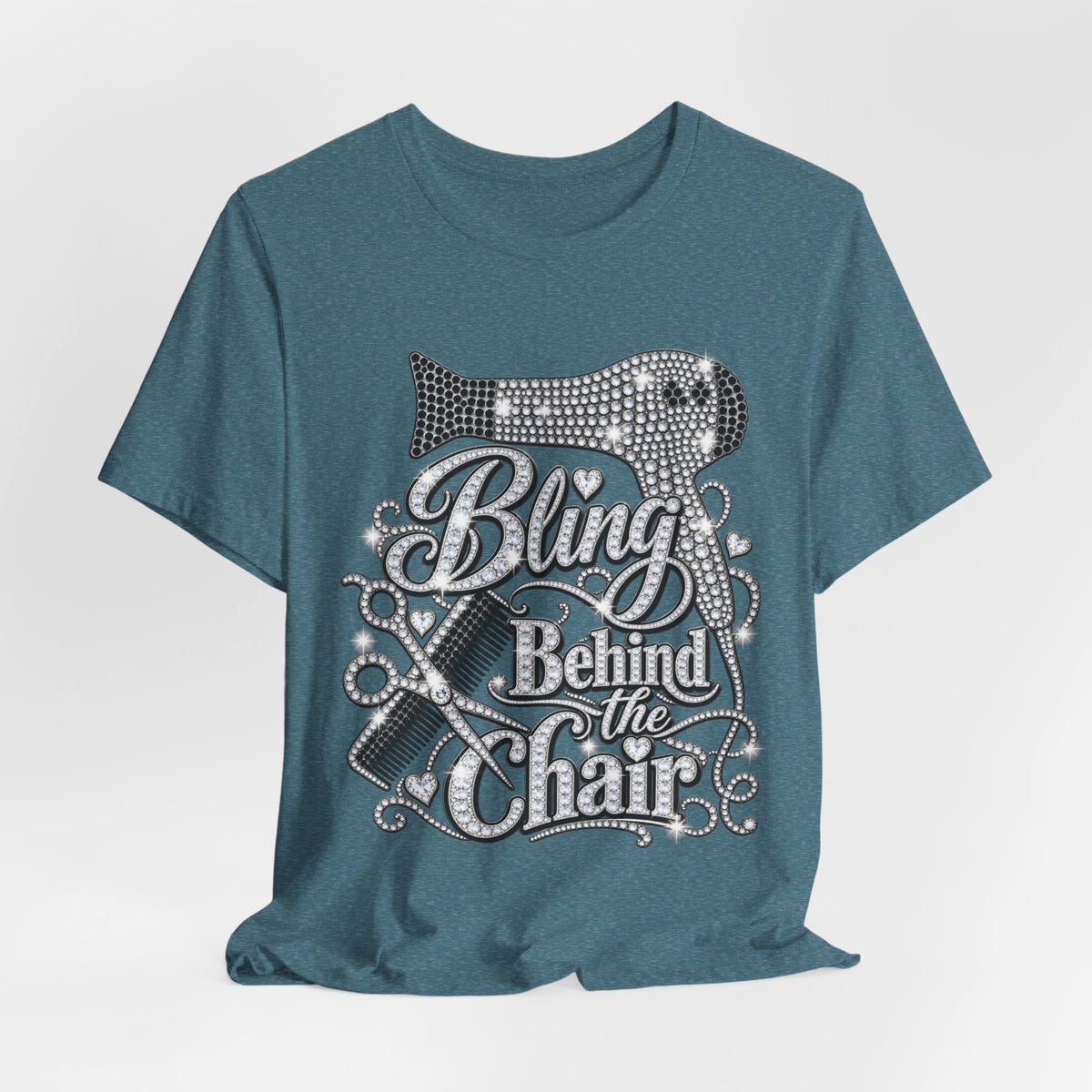 "Bling Behind the Chair" Hair Stylist Graphic Tee
