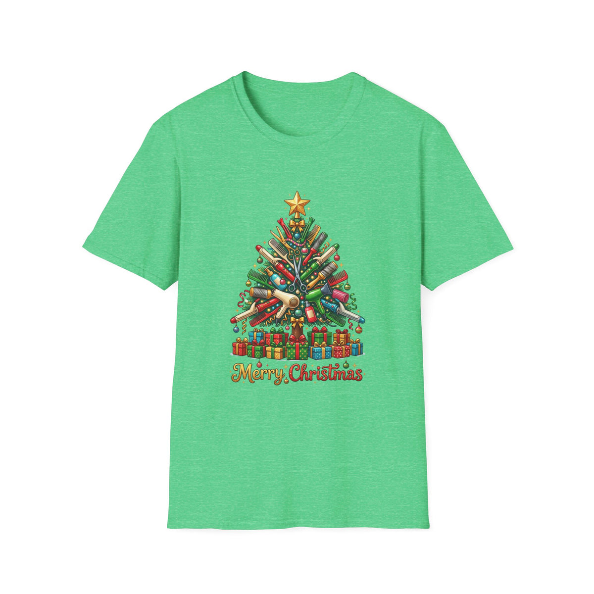 Hairstylist Christmas Tree T-Shirt — 'Merry Christmas'