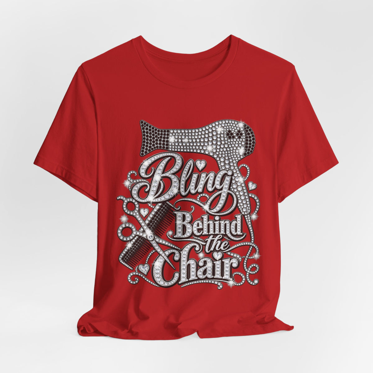 "Bling Behind the Chair" Hair Stylist Graphic Tee