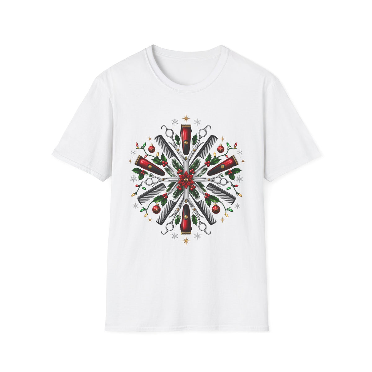 Hairstylist Christmas Hair Tools Snowflake T-Shirt