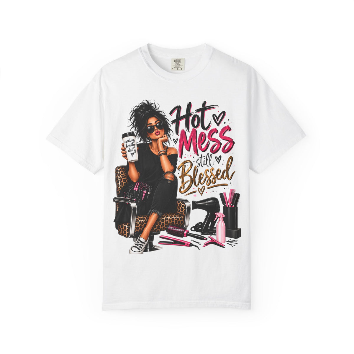 "Hot Mess Still Blessed" T-Shirt — Funny Self-Love Graphic Tee