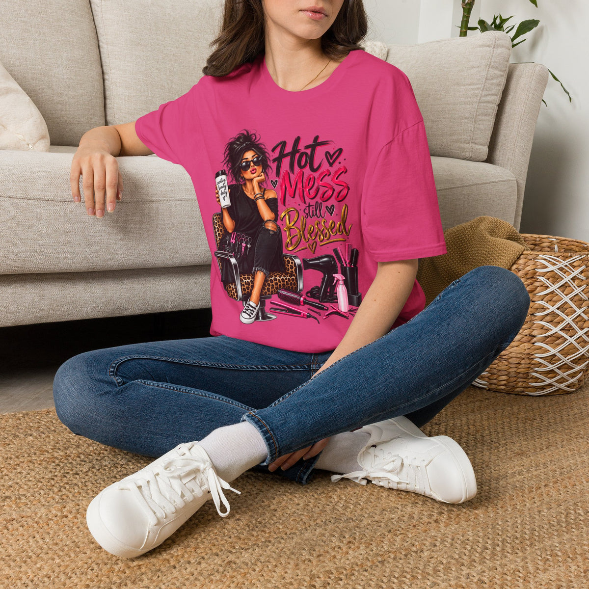 T-Shirt — Hot Mess, Still Blessed Graphic Tee