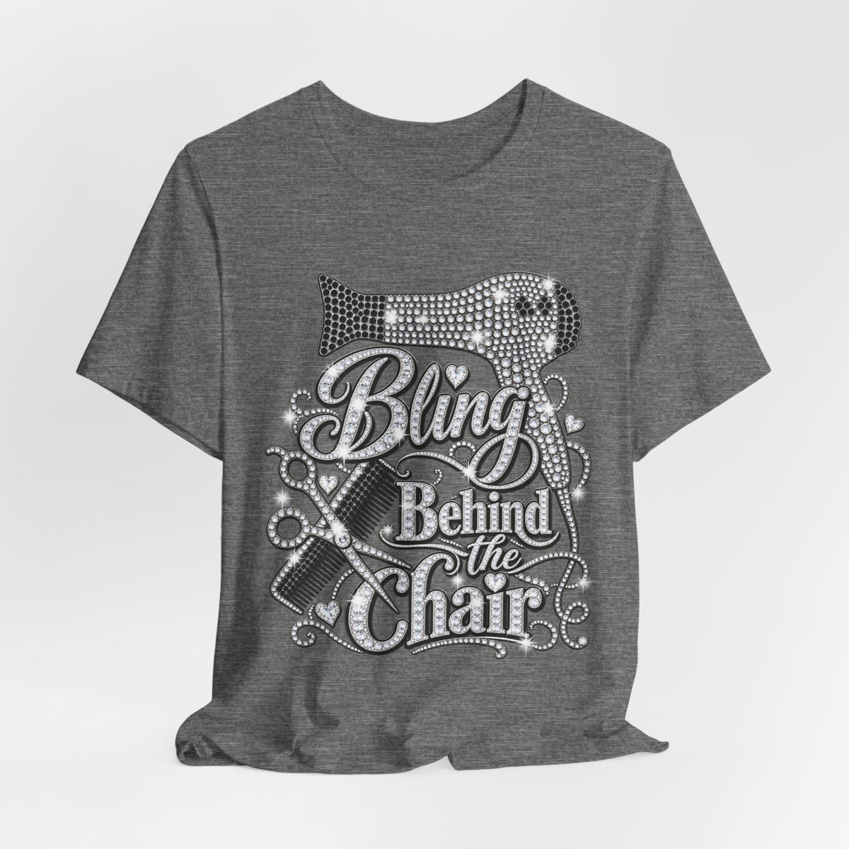 "Bling Behind the Chair" Hair Stylist Graphic Tee