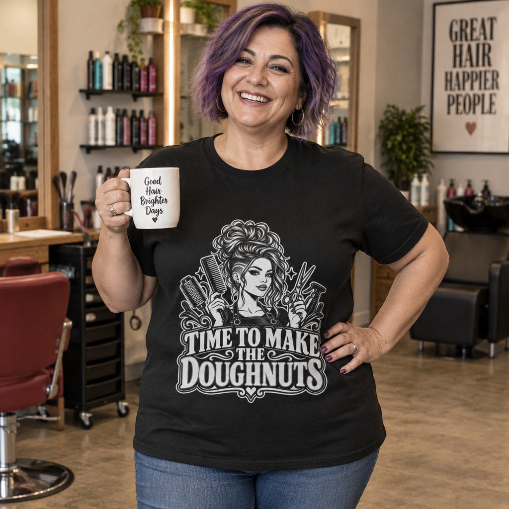 "Time to Make the Doughnuts" (Money) Hairstylist T-Shirt