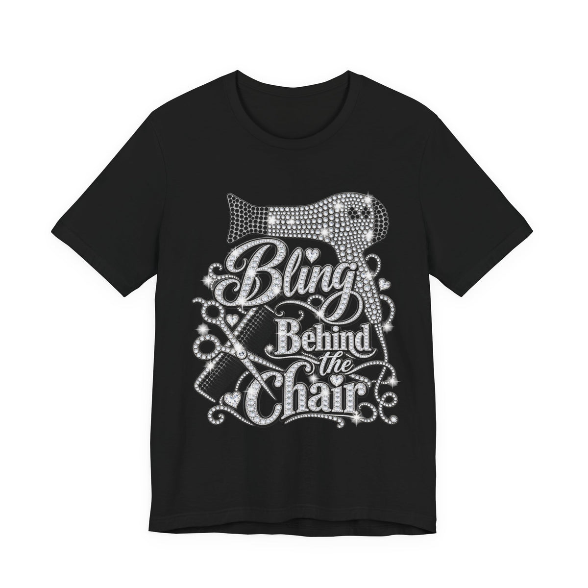 "Bling Behind the Chair" Hair Stylist Graphic Tee