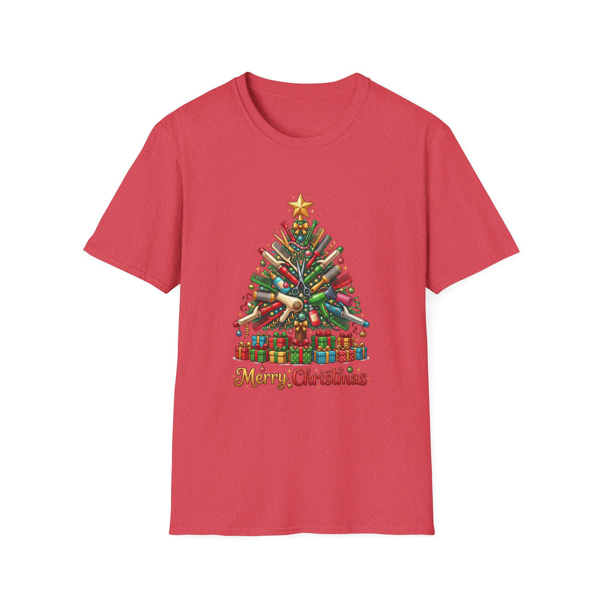 Hairstylist Christmas Tree T-Shirt — 'Merry Christmas'