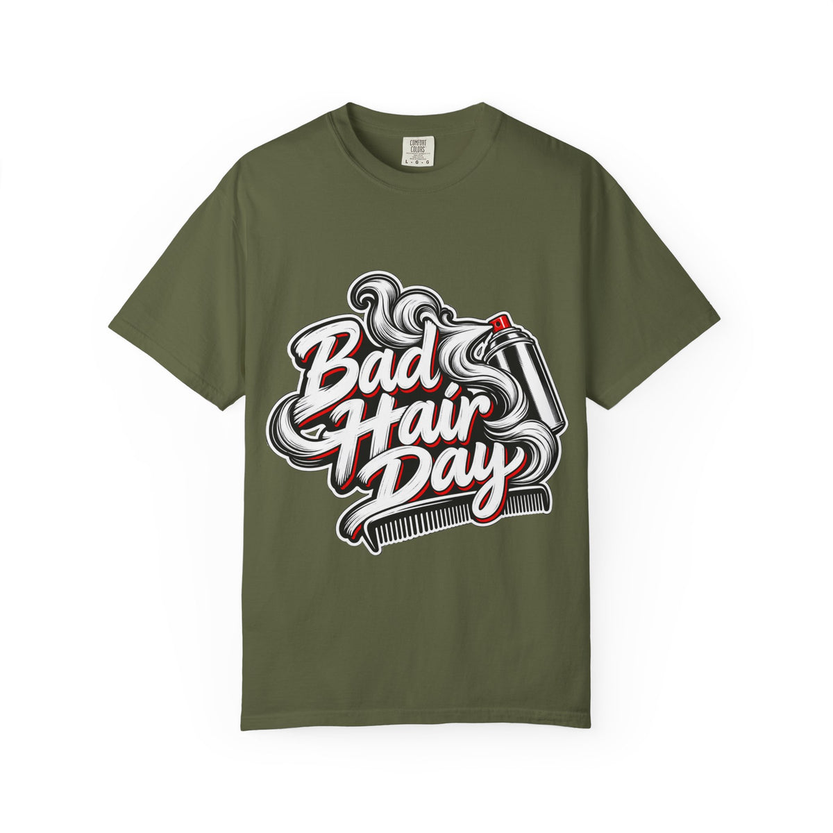 "Bad Hair Day" Hairspray and Comb Stylist T-shirt