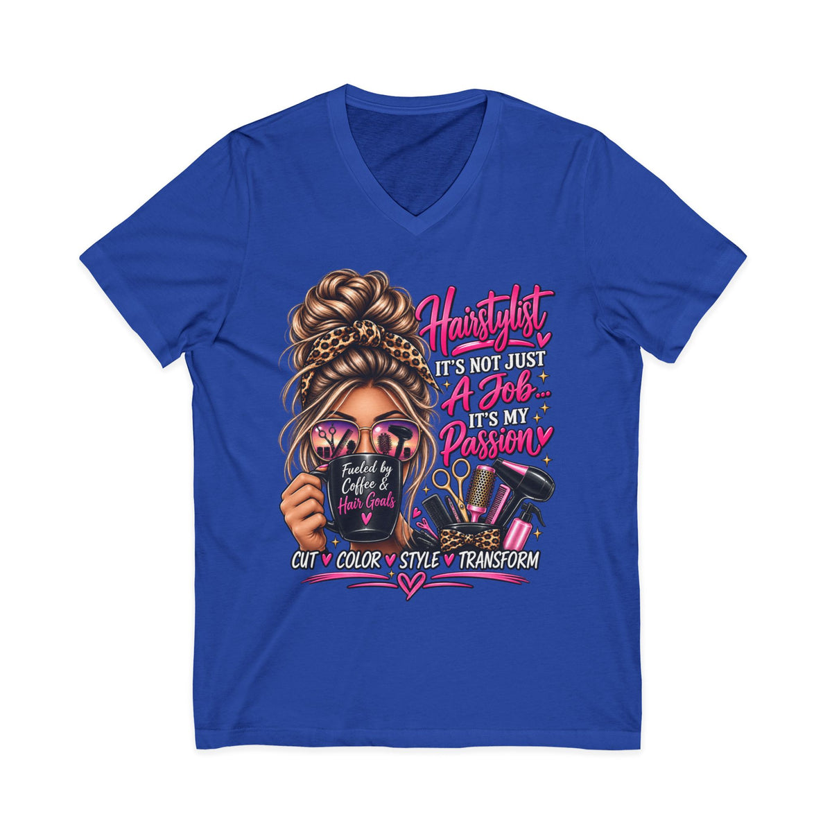 "Hairstylist Life" Glam V-Neck T-Shirt