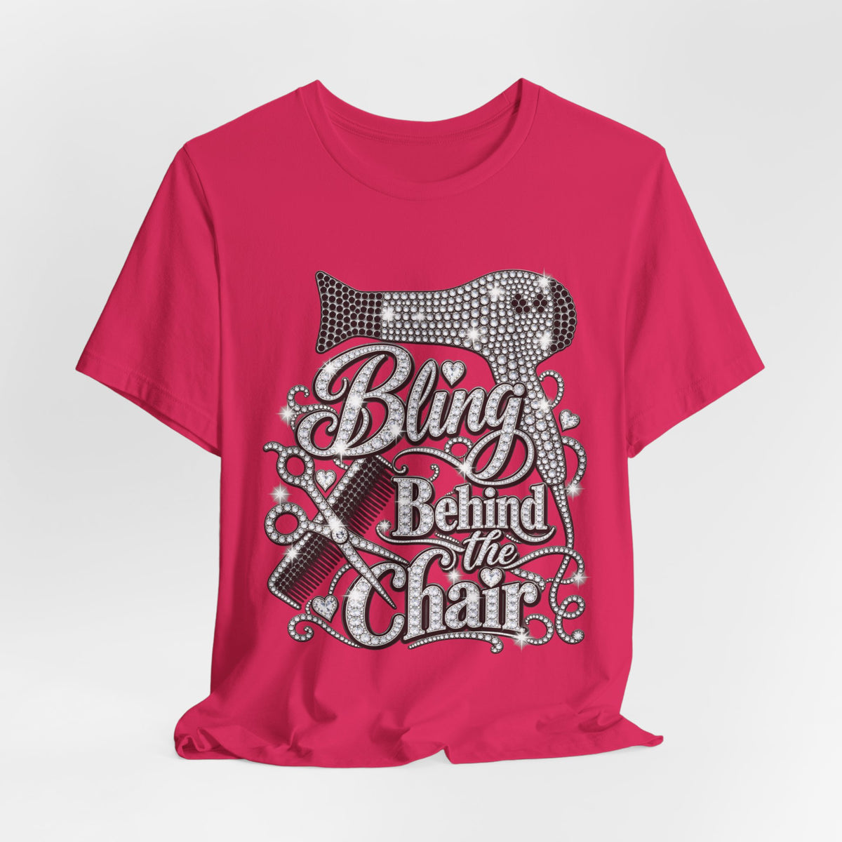 "Bling Behind the Chair" Hair Stylist Graphic Tee