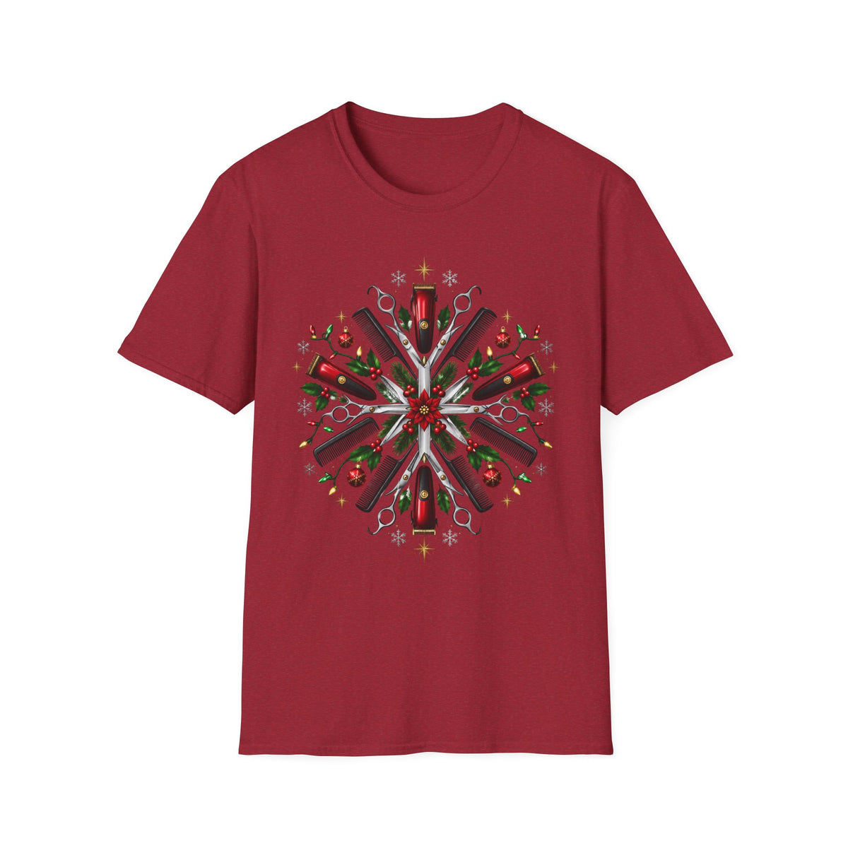 Hairstylist Christmas Hair Tools Snowflake T-Shirt