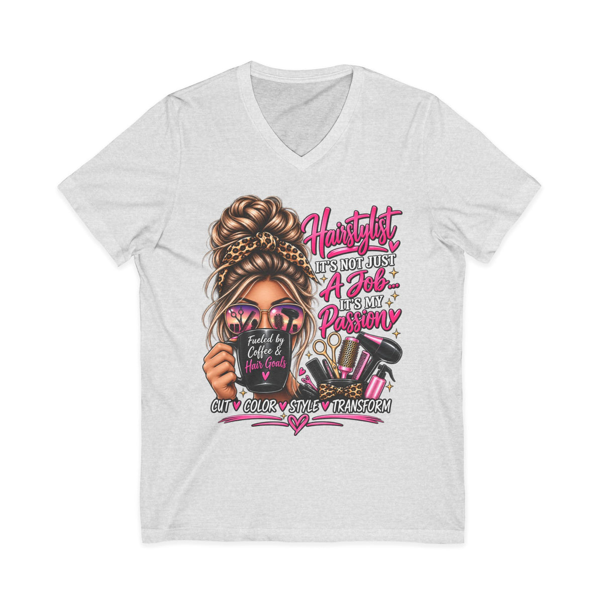 "Hairstylist Life" Glam V-Neck T-Shirt