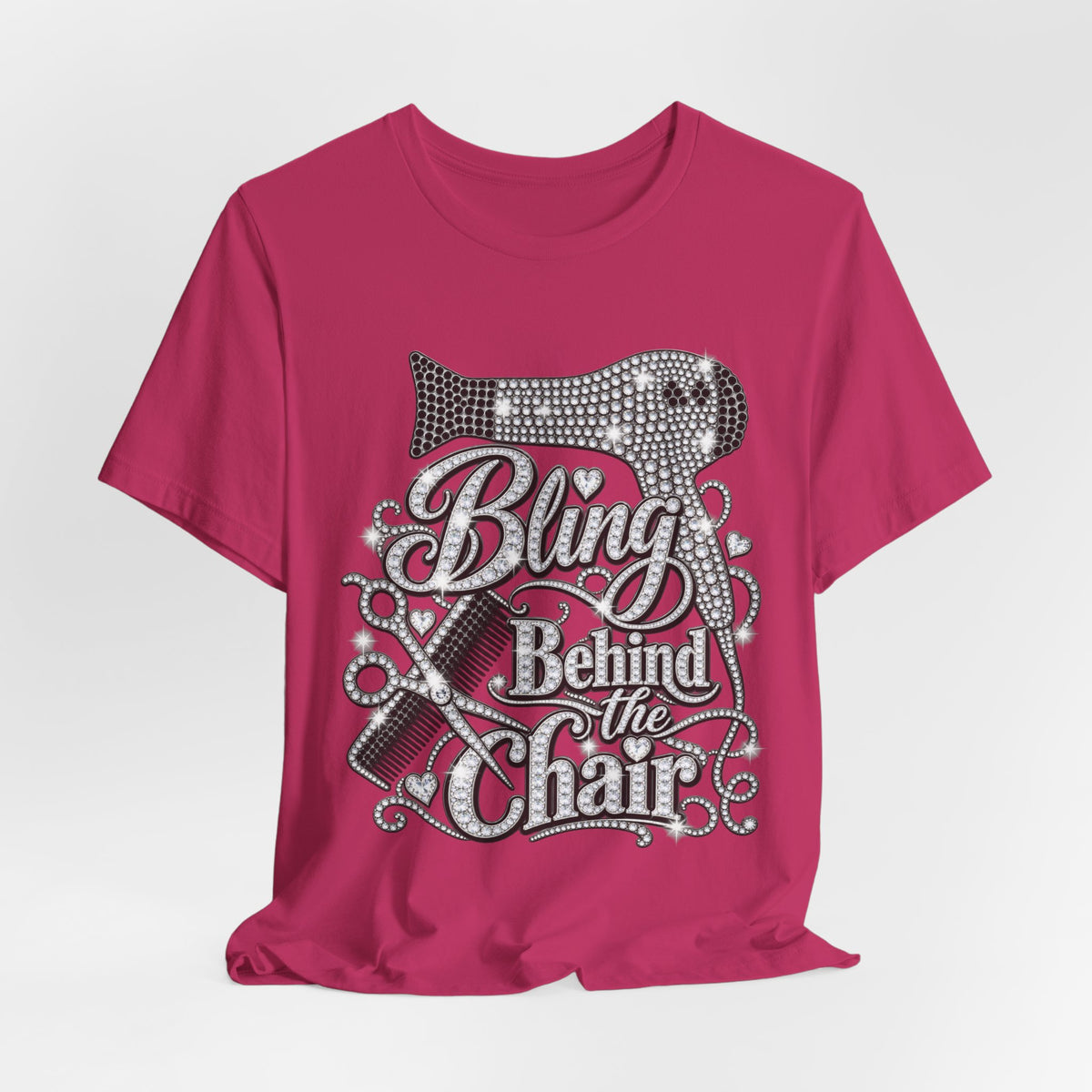 "Bling Behind the Chair" Hair Stylist Graphic Tee