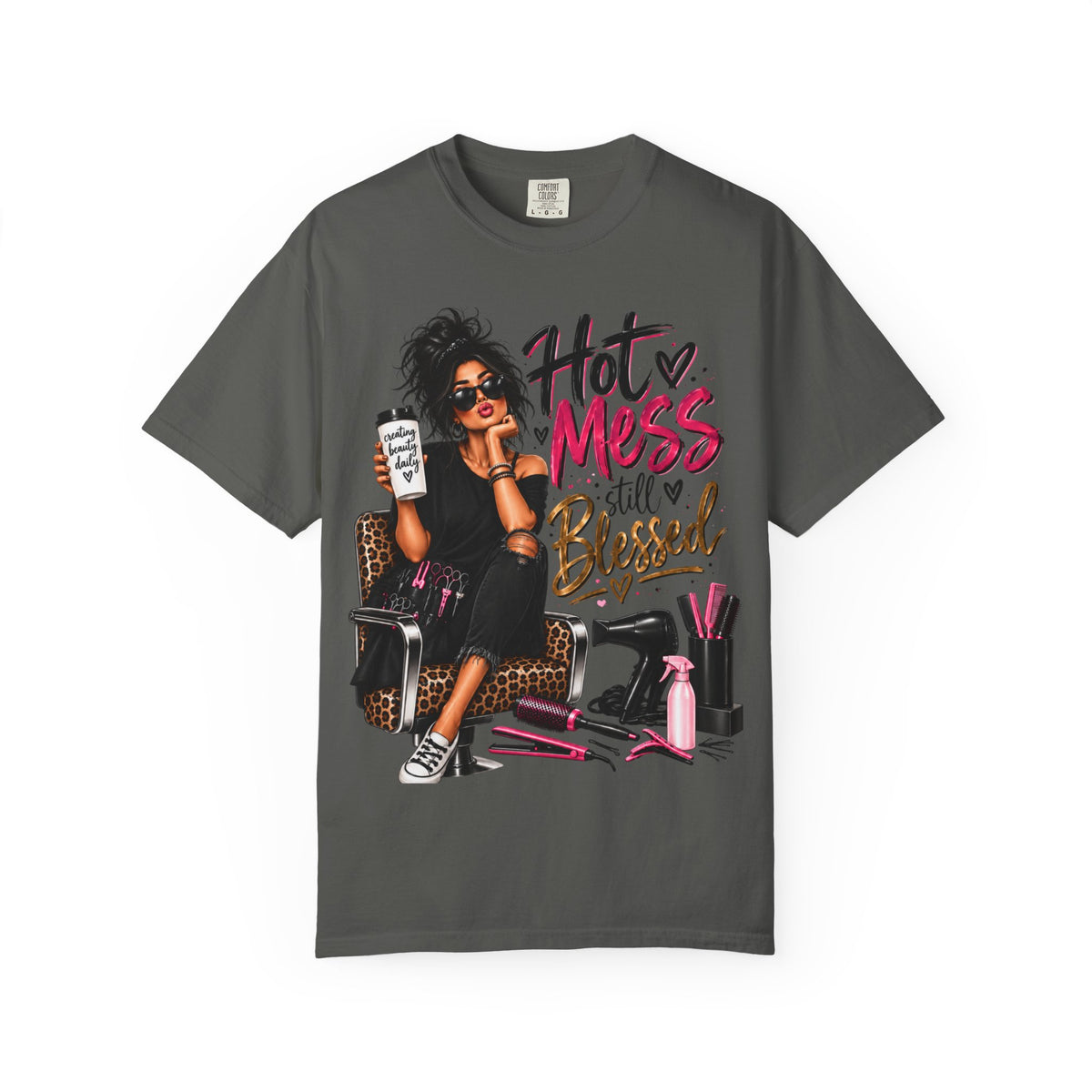 "Hot Mess Still Blessed" T-Shirt — Funny Self-Love Graphic Tee