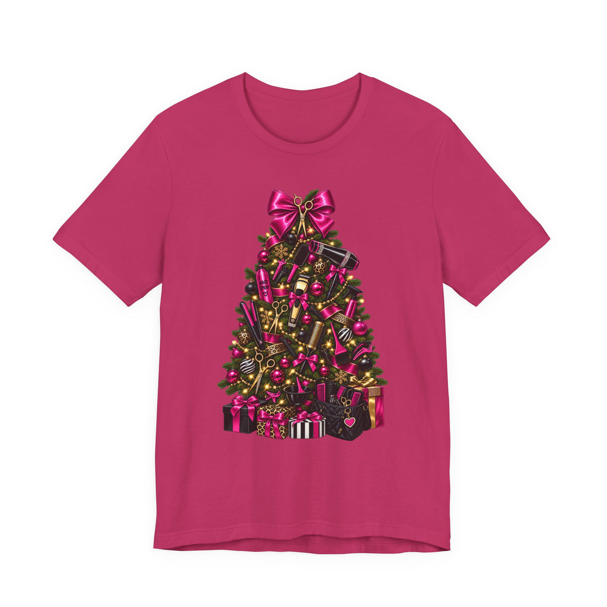 Hairstylist Christmas Tree Hair Tool T‑Shirt
