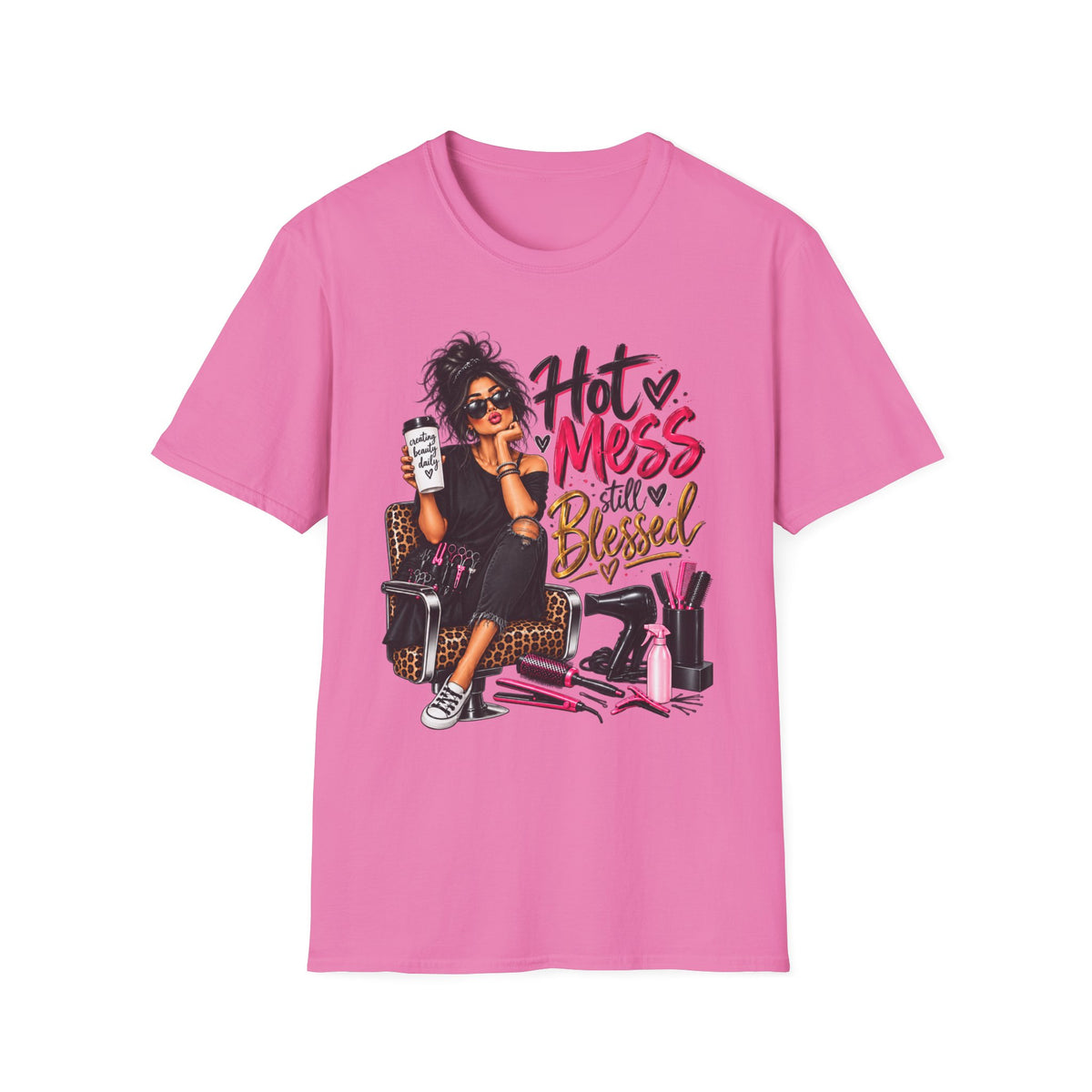 T-Shirt — Hot Mess, Still Blessed Graphic Tee
