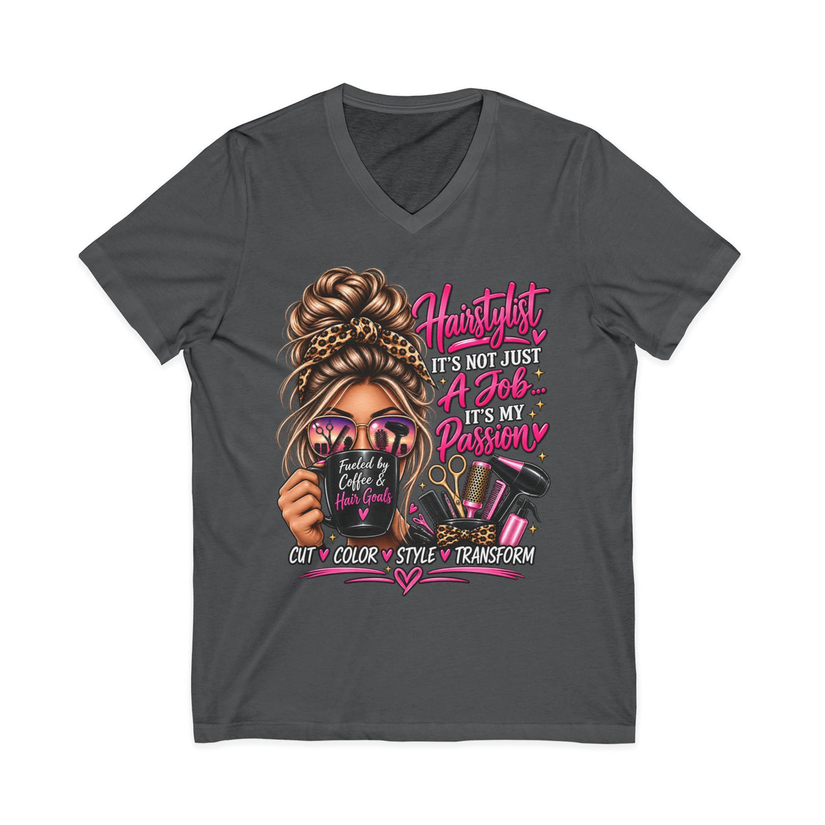 "Hairstylist Life" Glam V-Neck T-Shirt