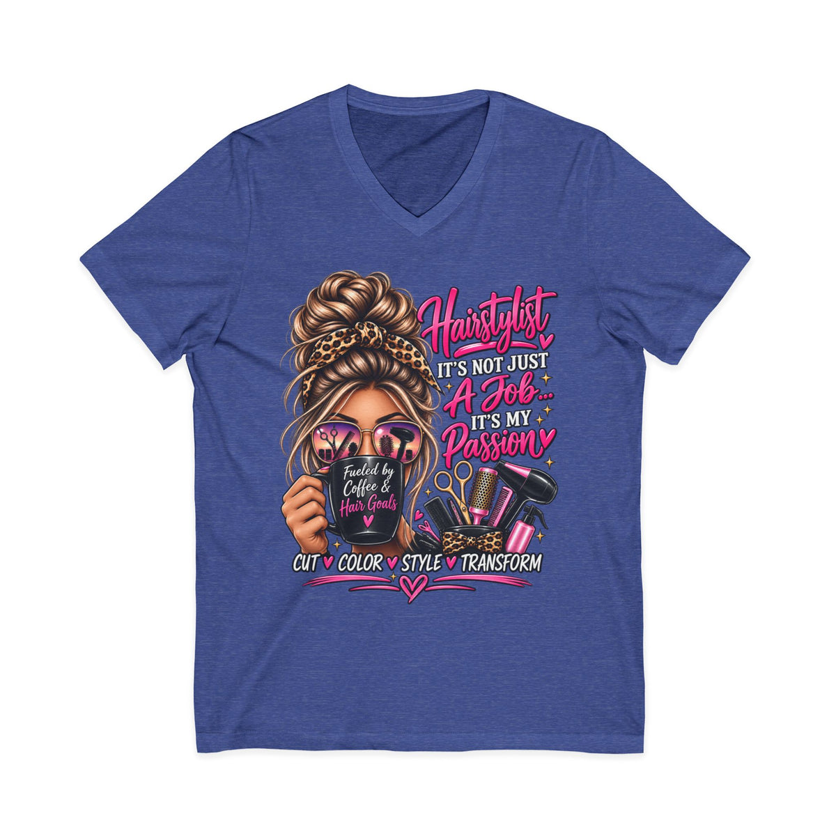 "Hairstylist Life" Glam V-Neck T-Shirt