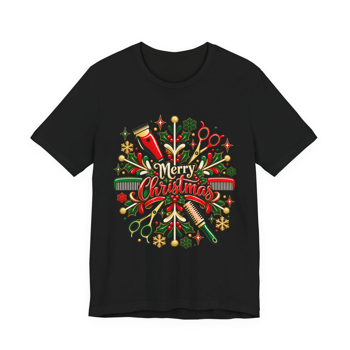 Merry Christmas Hair Salon Tools T-Shirt