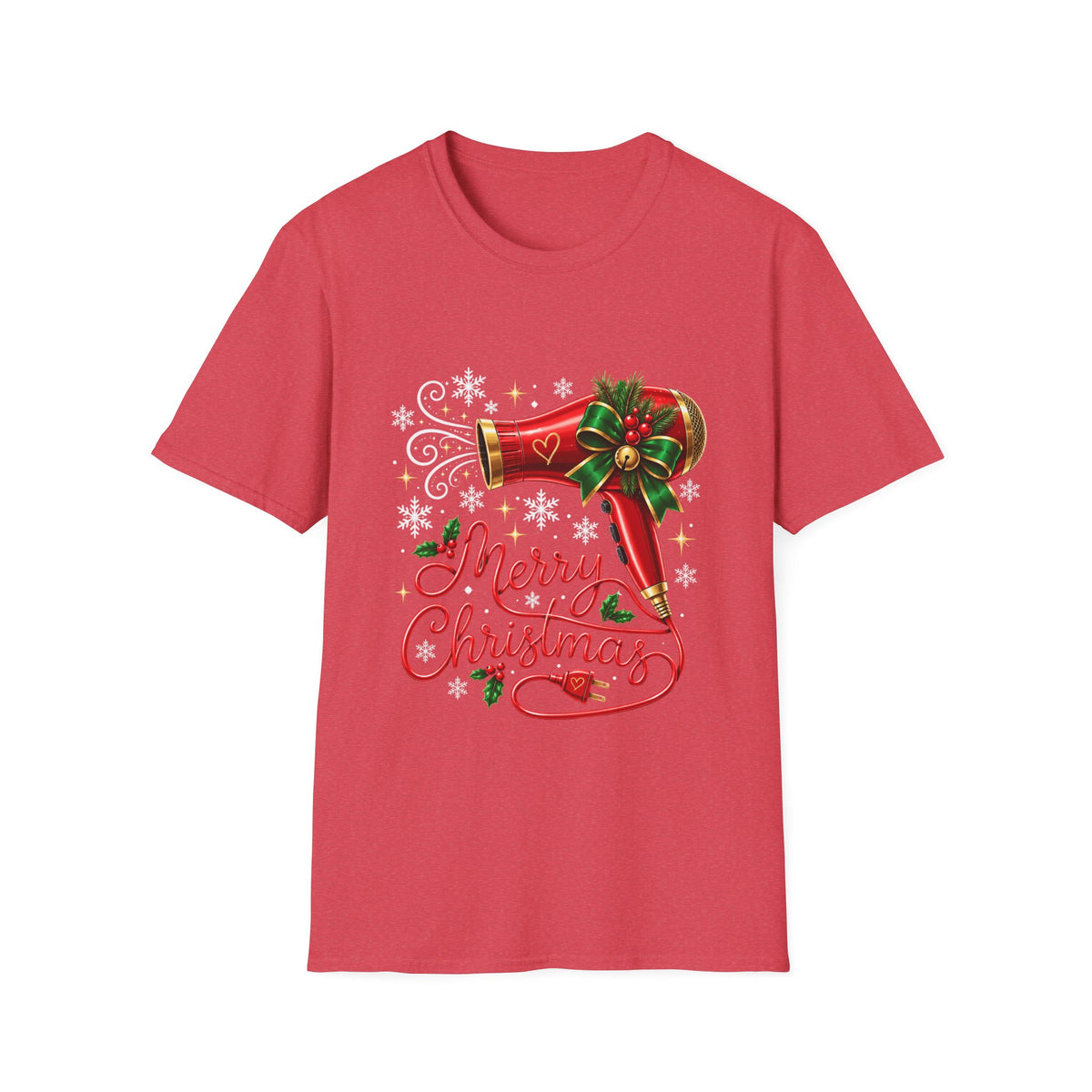 Christmas Hairstylist T-Shirt — "Merry Christmas" Festive Salon Design
