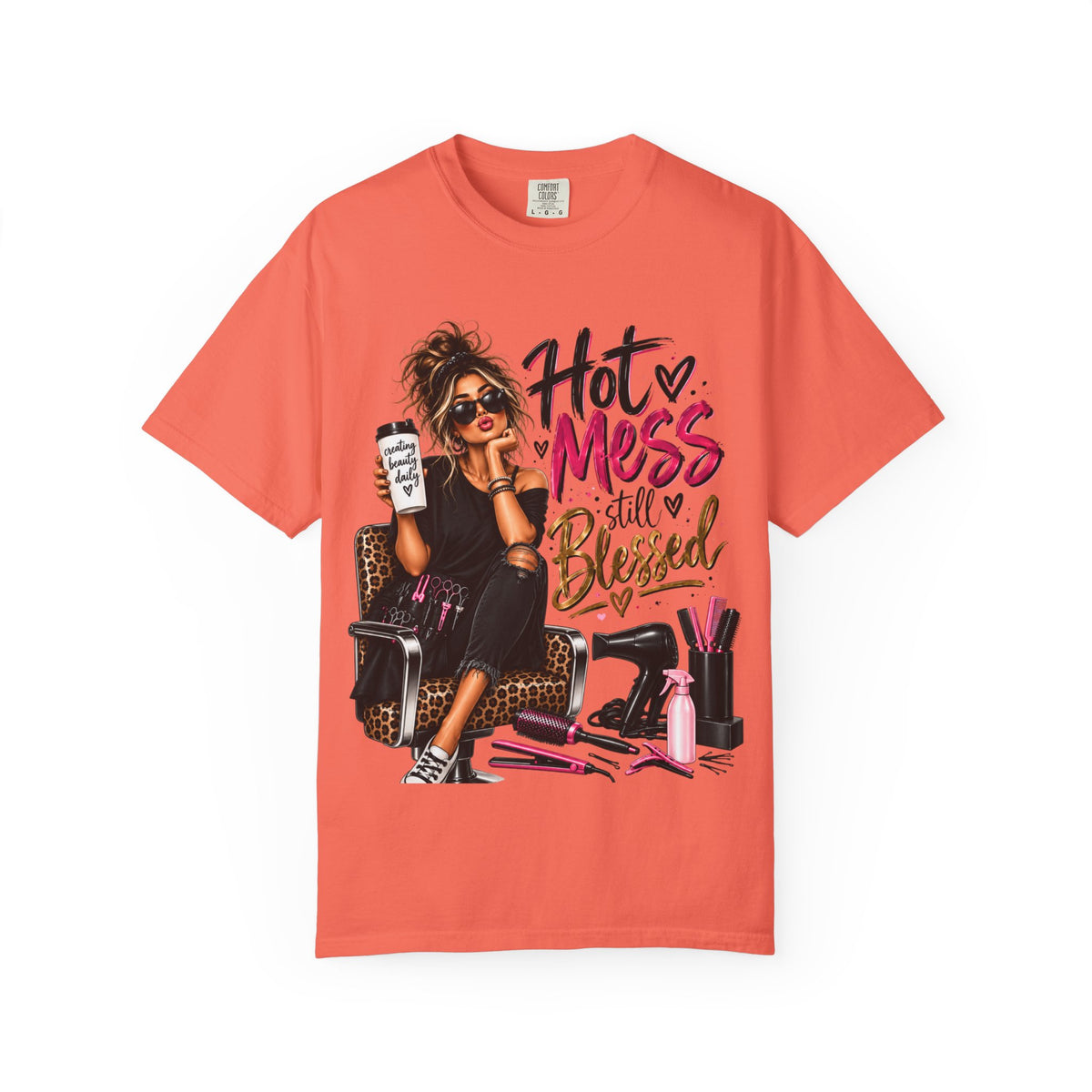 "Hot Mess Still Blessed" Hairstylist T-Shirt