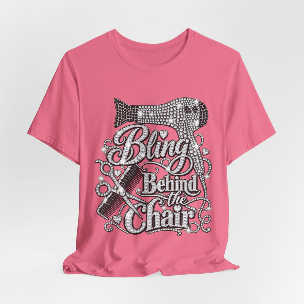 "Bling Behind the Chair" Hair Stylist Graphic Tee
