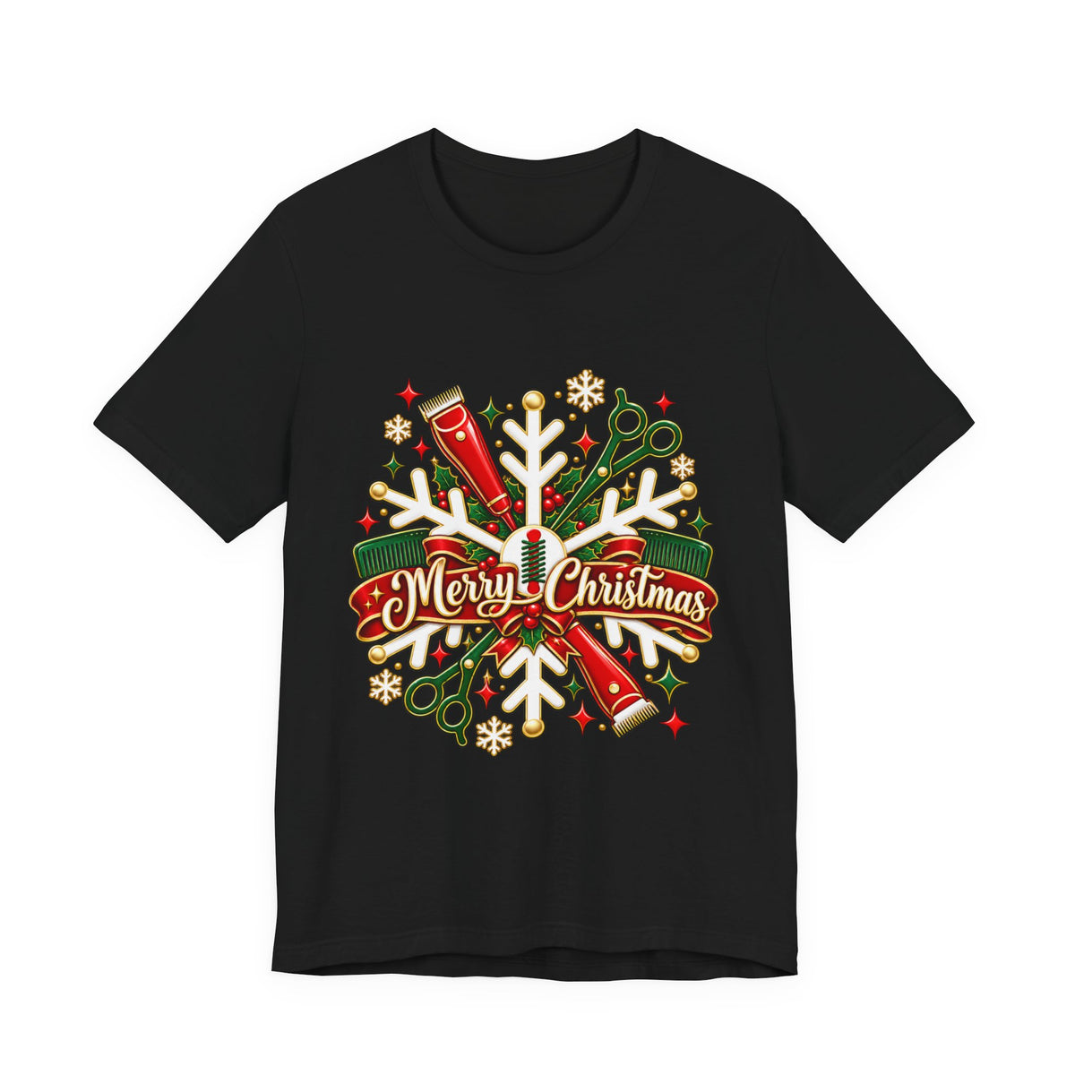 "Merry Christmas" Hair Tools Stylist T-Shirt
