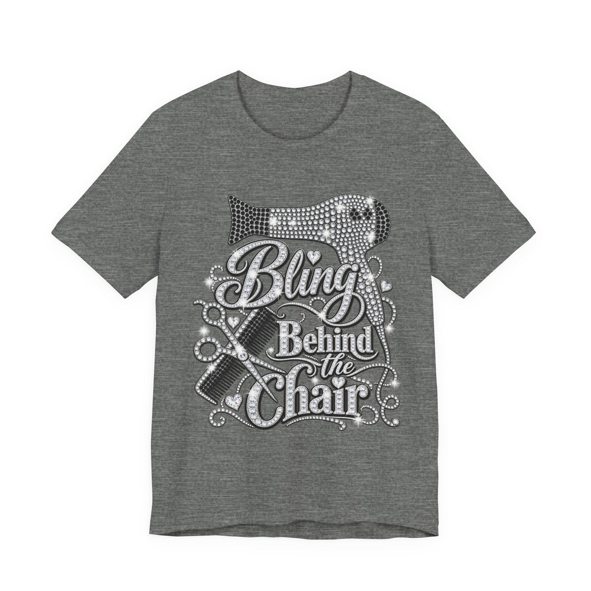 "Bling Behind the Chair" Hair Stylist Graphic Tee