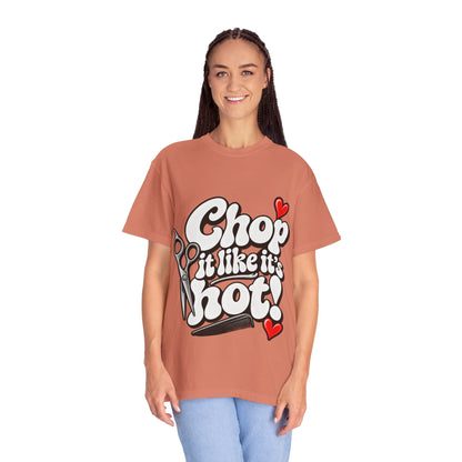 "Chop It Like It's Hot" Hairstylist Scissors & Comb Graphic T-Shirt