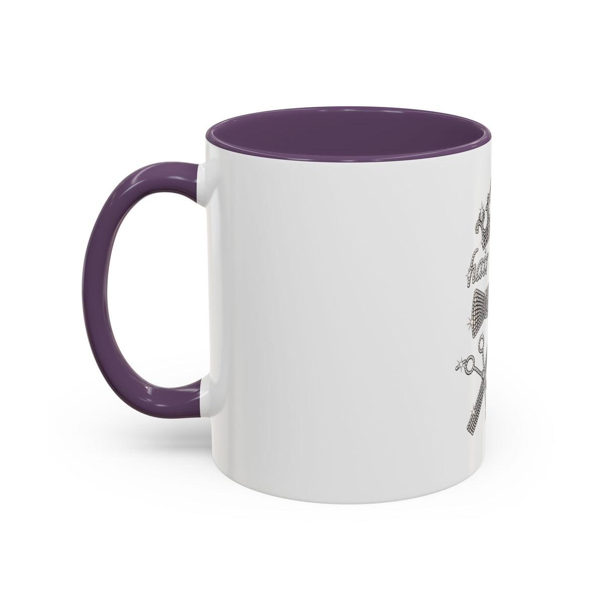 Hair Stylist Coffee/Tea Cup— Crowned Design with Scissors & Dryer (11/15oz Accent Mug)