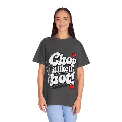 "Chop It Like It's Hot" Hairstylist Scissors & Comb Graphic T-Shirt