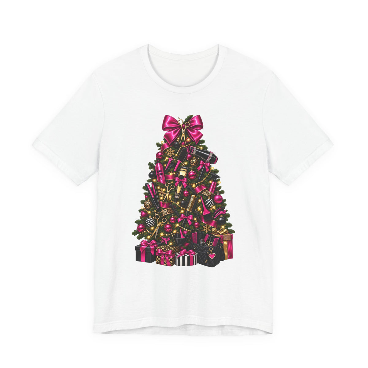 Hairstylist Christmas Tree Hair Tool T‑Shirt