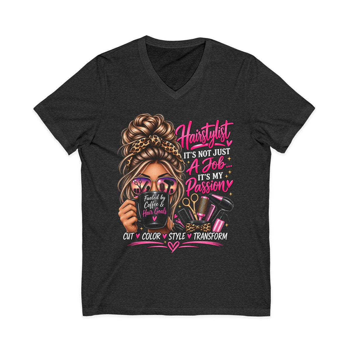 "Hairstylist Life" Glam V-Neck T-Shirt
