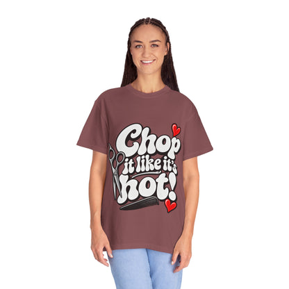 "Chop It Like It's Hot" Hairstylist Scissors & Comb Graphic T-Shirt