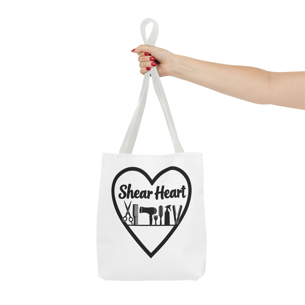 Shear Heart Tote Bag — Hair Stylist Tools Graphic Bag