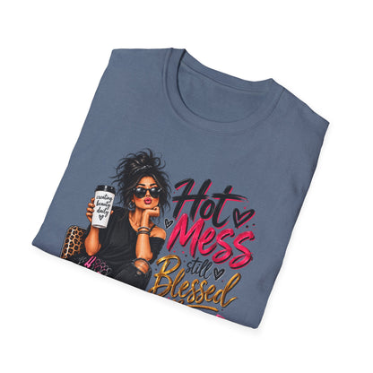 T-Shirt — Hot Mess, Still Blessed Graphic Tee