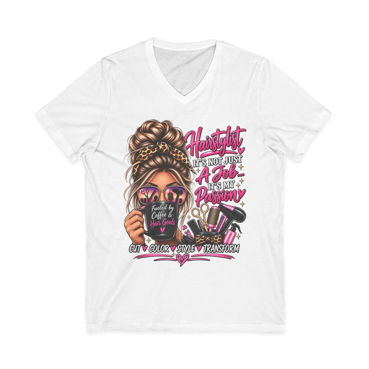 "Hairstylist Life" Glam V-Neck T-Shirt