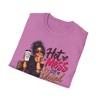 T-Shirt — Hot Mess, Still Blessed Graphic Tee