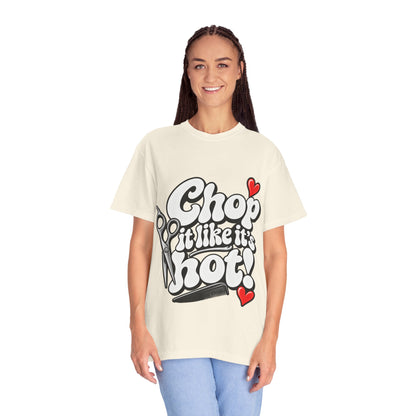 "Chop It Like It's Hot" Hairstylist Scissors & Comb Graphic T-Shirt