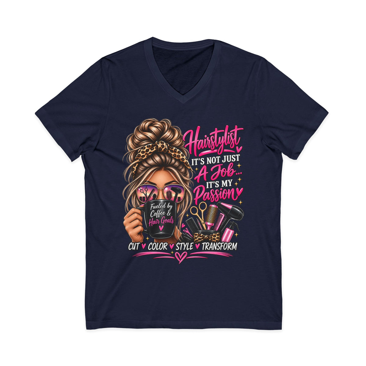 "Hairstylist Life" Glam V-Neck T-Shirt