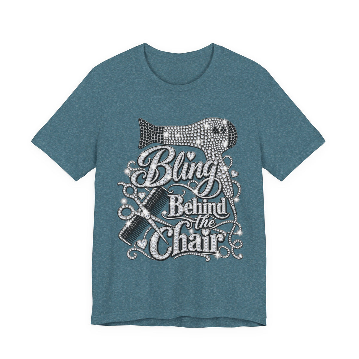"Bling Behind the Chair" Hair Stylist Graphic Tee