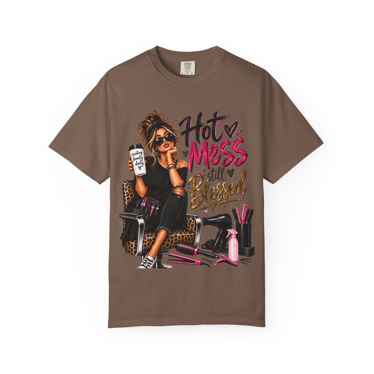 "Hot Mess Still Blessed" Hairstylist T-Shirt