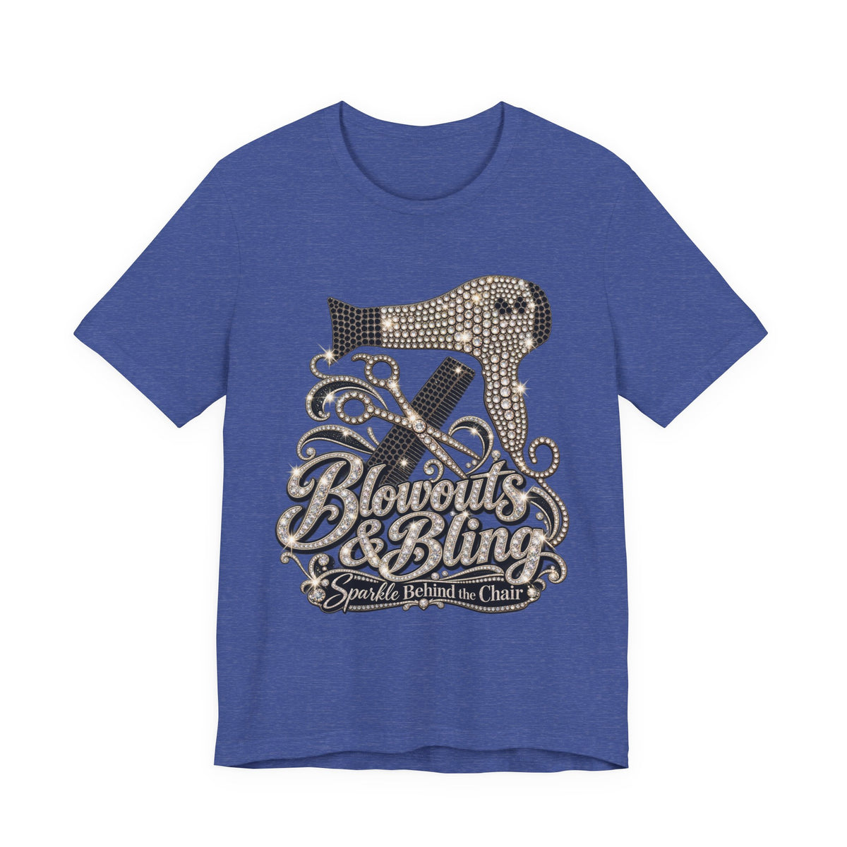 Blowouts & Bling Hair Stylist Tee — Sparkle Behind the Chair