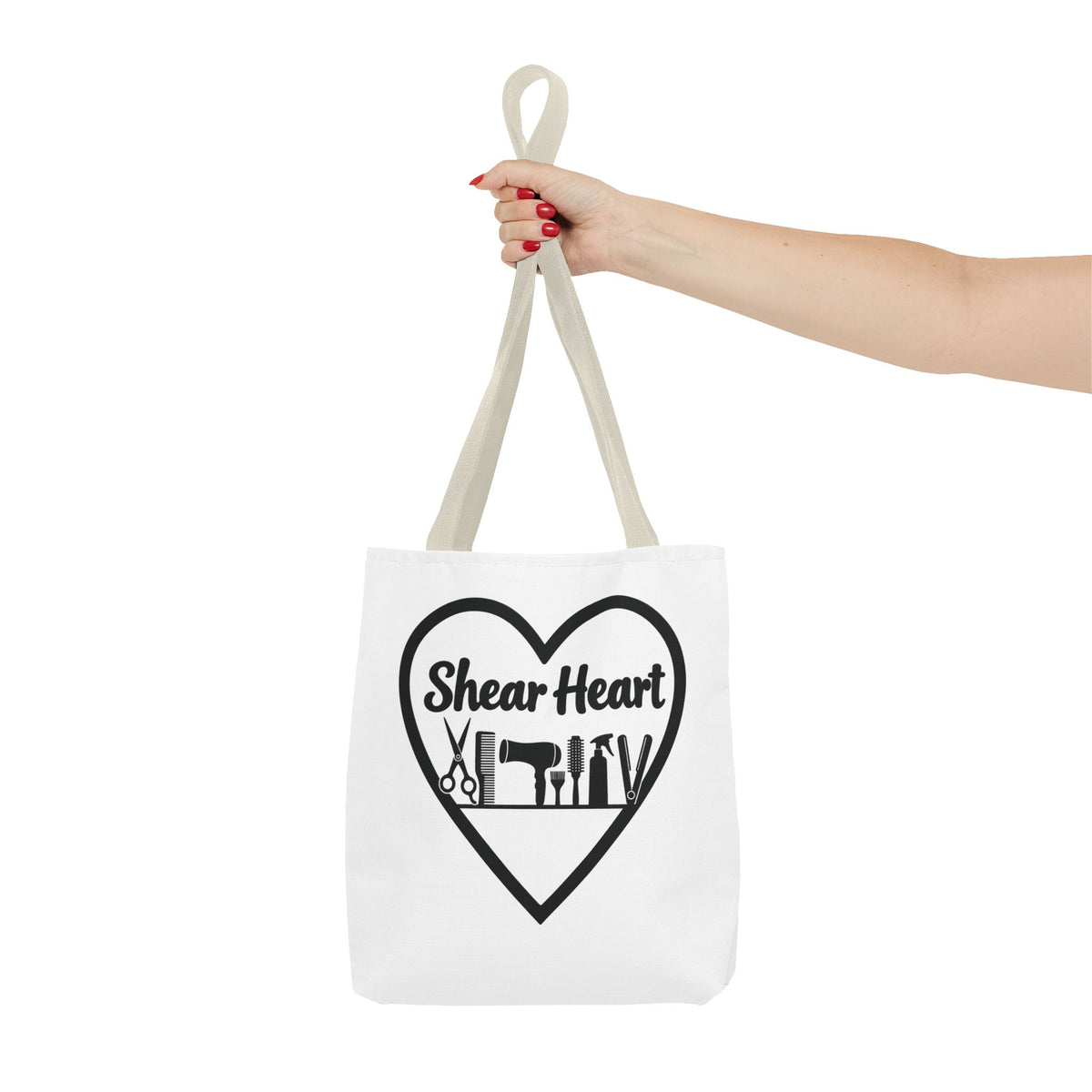 Shear Heart Tote Bag — Hair Stylist Tools Graphic Bag