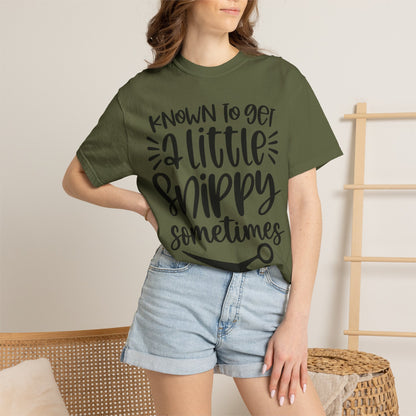 "Known to Get a Little Snippy Sometimes" Hairstylist T-shirt