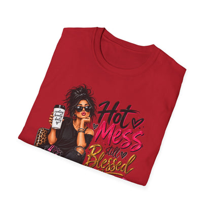T-Shirt — Hot Mess, Still Blessed Graphic Tee