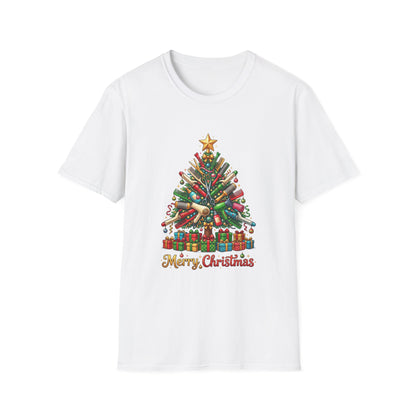 Hairstylist Christmas Tree T-Shirt — 'Merry Christmas'