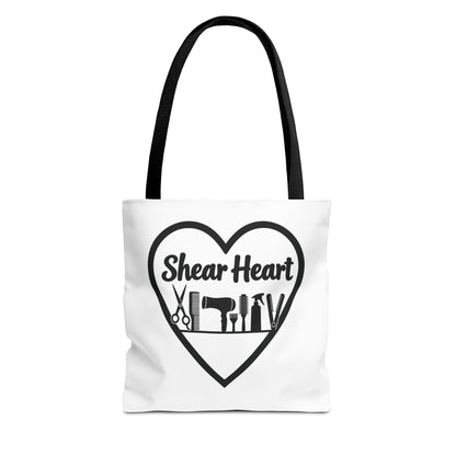Shear Heart Tote Bag — Hair Stylist Tools Graphic Bag
